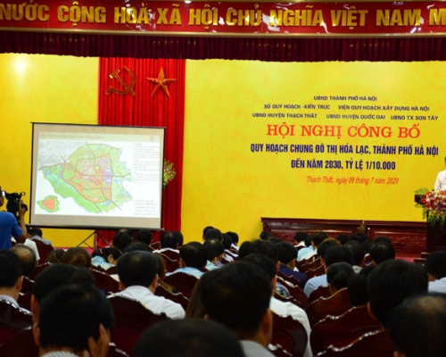 Lễ Công bố Quy hoạch chung đô thị Hòa Lạc, thành phố Hà Nội đến năm 2030, tỷ lệ 1/10.000