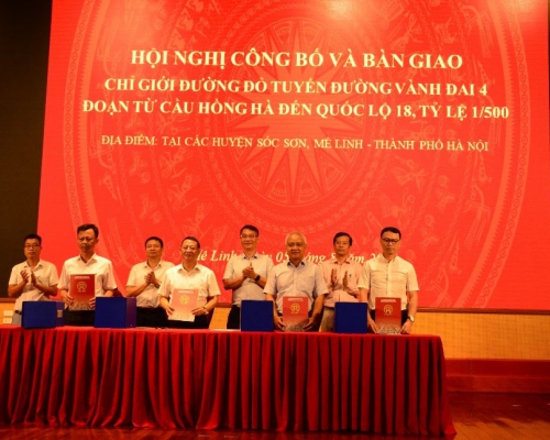 Hội nghị công bố Chỉ giới đường đỏ tuyến đường Vành đai 4 đoạn từ cầu Hồng Hà đến Quốc lộ 18 (cao tốc Hà Nội – Lào Cai))