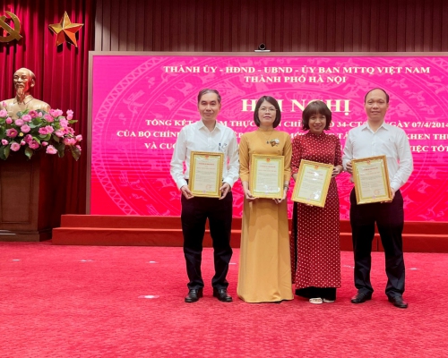 Thành phố Hà Nội tổ chức Hội nghị Tổng kết 10 năm thực hiện Chỉ thị số 34 của Bộ Chính trị